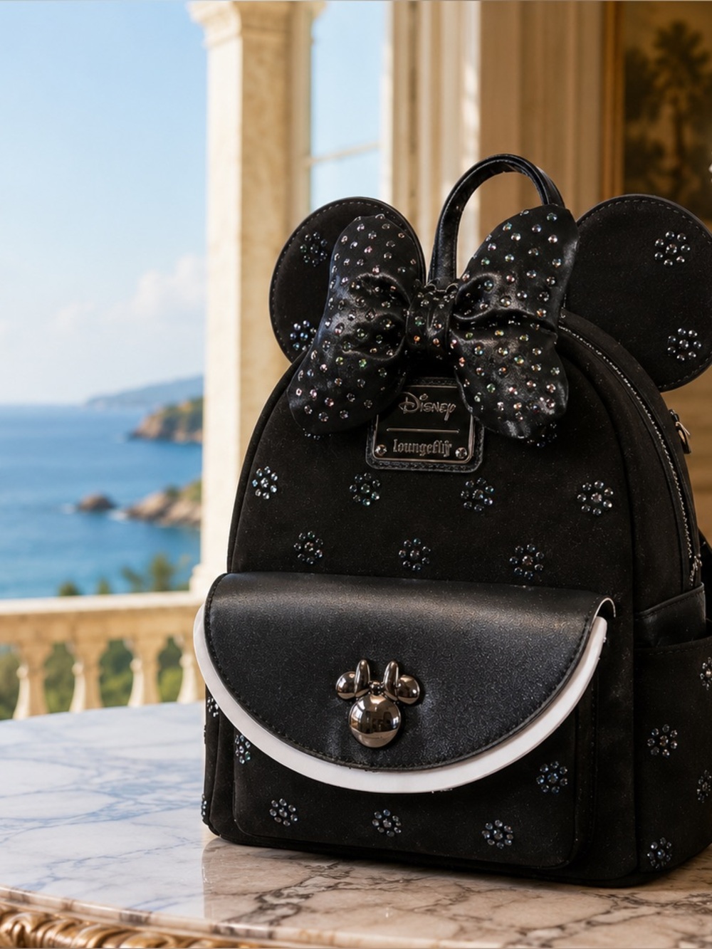 Loungefly Disney Minnie Mouse Swarovski Crystals Mini Backpack LE 300 NWT